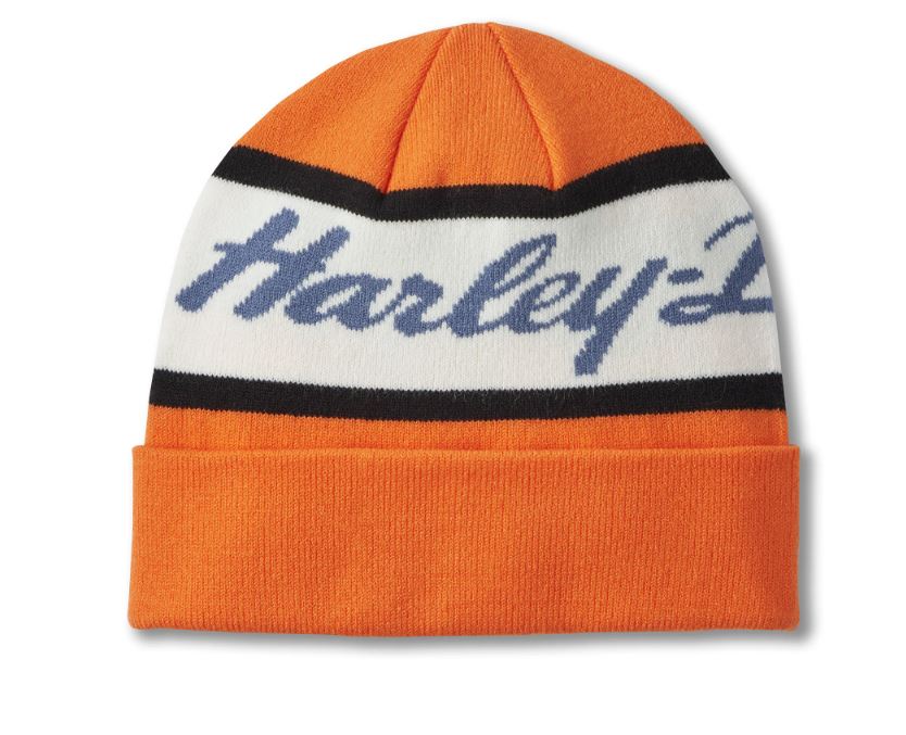 Harley-Davidson H-D Script Beanie – Harley Orange