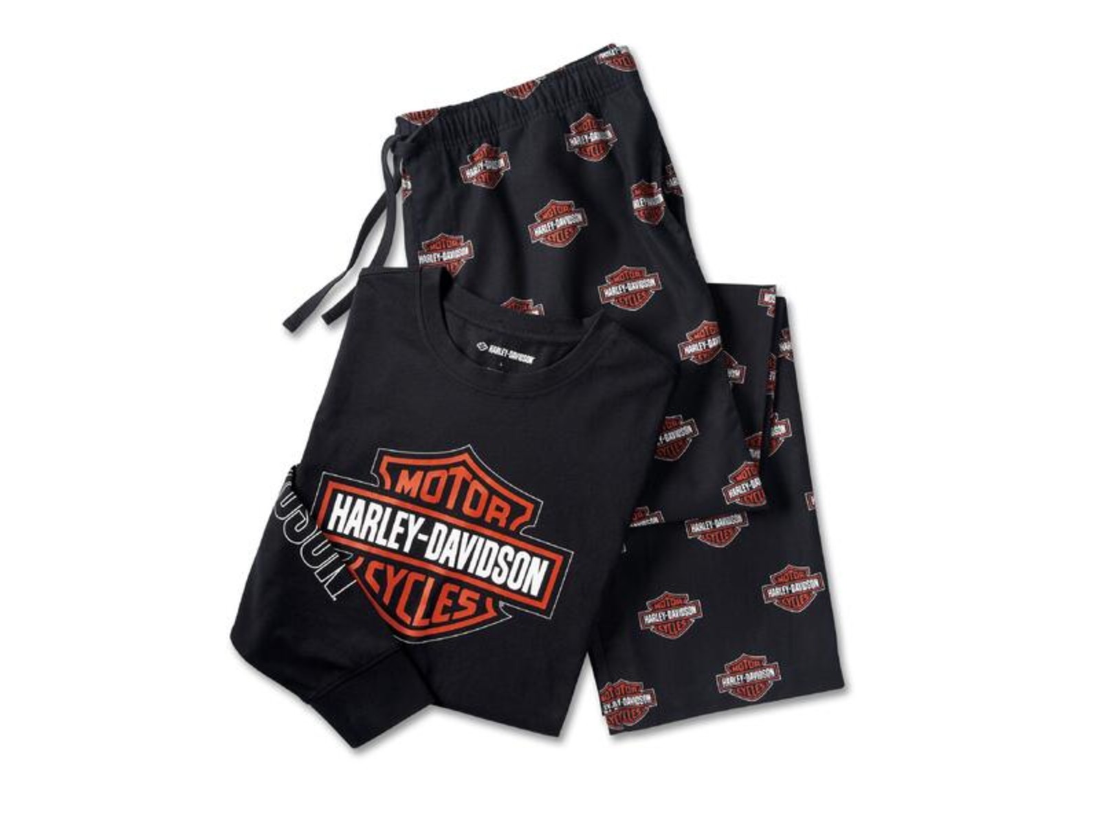 Harley-Davidson PAJAMA SET-KNIT/WOVEN,BLACK/PR